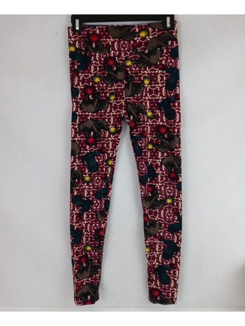 Lularoe OS Leggings Colorful With Circus Seals & Circus Elephants Designs